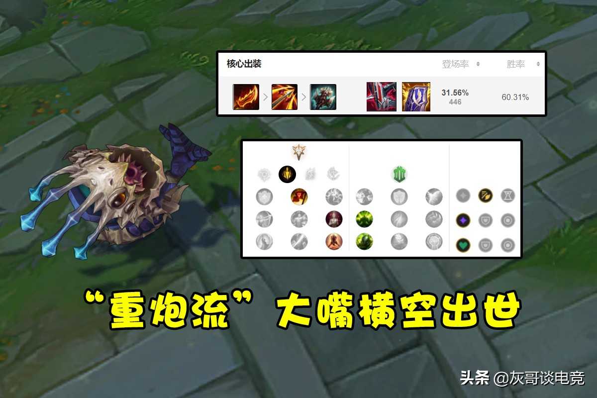 LOL“重炮流”大嘴横空出世！后期3400血加61%减伤，刺客彻底绝望