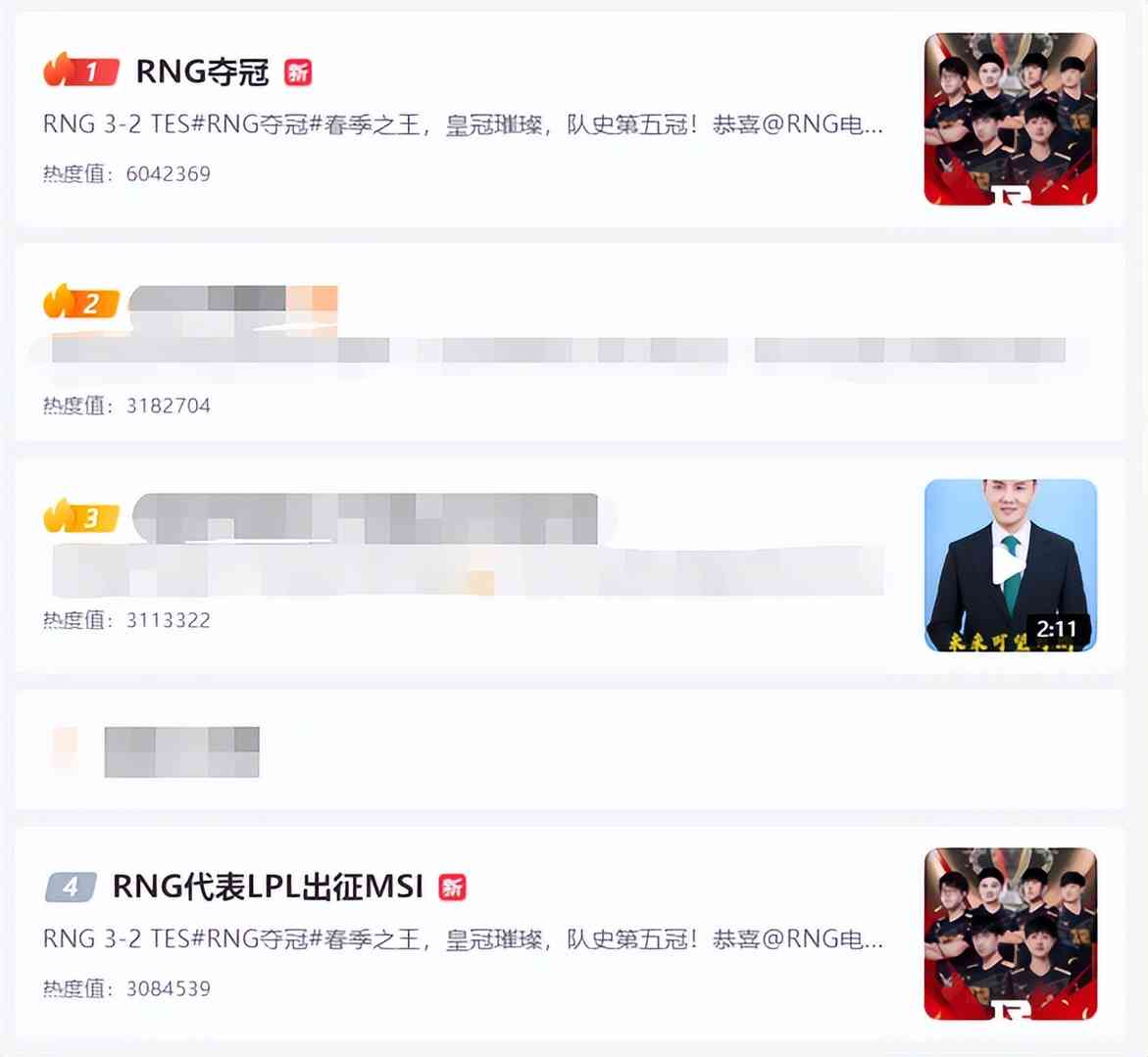 LOL：RNG四夺春季赛冠军冲上热搜，再度出征季中冠军赛志在卫冕